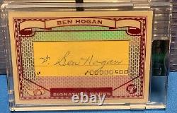 1/1 Ben Hogan 2005 Topps Pristine Legends Baseball Cut Signature Marks PGA HOF