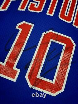 100% Authentic Dennis Rodman Mitchell Ness Limited Signed Pistons Pro Cut Jersey