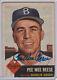 1953 Topps #76 Pee Wee Reese Signed / Autographed Card Brooklyn Dodgers Beauty