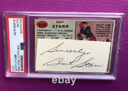 1957 Topps Bart Starr Reprint ROOKIE Signed Cut PSA/DNA PACKERS