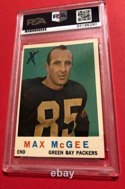 1959 Topps Signed MAx McGEE RC Cut PSA / DNA RARE PACKERS