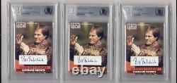 1991 BILL BELICHICK RC SIGNED AUTOgraphed Rookie CARD BECKETT BAS SLABBED Middle