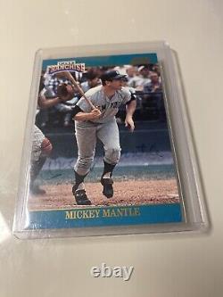 1992 Score Mickey Mantle Autograph SP + The Franchise Signed Yankees Auto