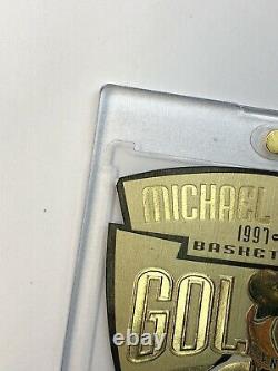 1997-98 Skybox Premium Golden Touch Michael Jordan GT1 Die Cut Insert Amazing