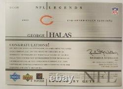 2001 Upper Deck Legendary Cuts Signature GEORGE HALAS Autograph 1st HOF Bears SP
