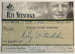 2002 UD Sp Legendary Cuts RAY NITSCHKE Cut Auto Autograph