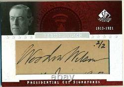 2003 Sp Legendary Cuts President Woodrow Wilson Cut Auto Autograph /2 Princeton