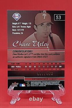 2005 Fleer Showcase Chase Utley Auto Autograph /450 Phillies