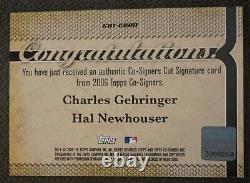 2006 Topps Co-Signers Chas Gehringer / Hal Newhouser Dual Cuts Autograph AUTO