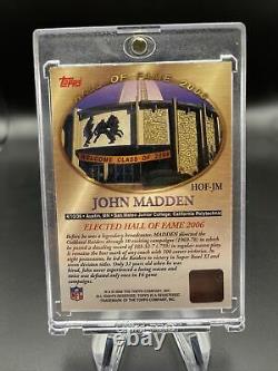 2006 Topps Hall Of Fame Auto Autograph SP /50 John Madden Raiders HOF Certified