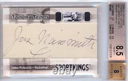 2008 Sportkings Founding Fathers Basketball James Naismith 1/1 Cut Autograph