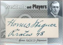 2008 Sportkings Presidents And Players Honus Wagner 1/1 Cut Autograph Bgs 9.5