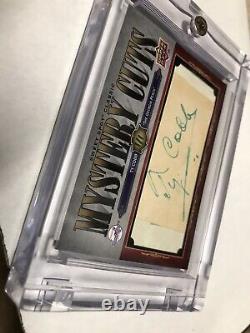 2008 Ty Cobb 1/1 Upper Deck Ud Mystery Cuts Auto Autograph Nm-mt