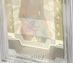 2009 STEPHEN CURRY ROOKIE AUTO ELITE GOLD STATUS DIE CUT /24 BGS 9 With10 AUTO