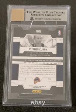 2009 STEPHEN CURRY ROOKIE AUTO ELITE GOLD STATUS DIE CUT /24 BGS 9 With10 AUTO