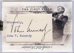 2009 Sportkings First Pitch John F Kennedy 1/1 Cut Autograph Bgs 9.5/10 Jfk Auto
