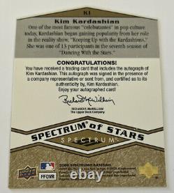 2009 Upper Deck Spectrum Of Stars KIM KARDASHIAN DIE CUT AUTO 7/50 SSP Autograph