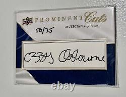 2009 upper deck prominent cuts Ozzy Osbourne auto autograph card /75