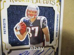 2010 Panini Crown Royale Rookie Die Cuts Rob Gronkowski Rc Jersey Auto 11/50