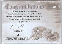 2010 Sportkings Ringside Boxing Sugar Ray Robinson 1/1 Cut Autograph Bgs Gem 9.5