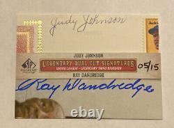 2011 Sp Legendary Cuts Dual Cut Signatures Ray Dandridge Judy Johnson /15 Auto