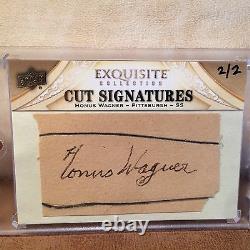 2011 Ud Exquisite Collection Cut Signature Honus Wagner Auto 2/2