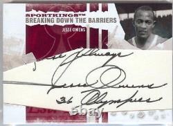 2013 Sportkings Breaking Barriers Jesse Owens 1/1 Cut Autograph Bgs Gem 9.5