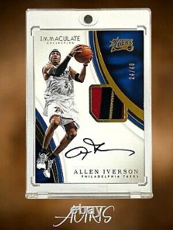 2016-17 Panini Immaculate Collection ALLEN IVERSON 24/40 AUTO PATCH NOTE