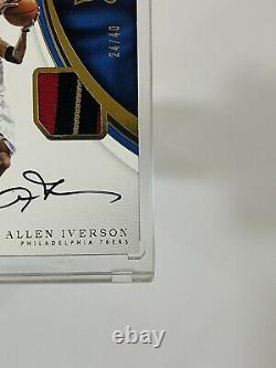 2016-17 Panini Immaculate Collection ALLEN IVERSON 24/40 AUTO PATCH NOTE