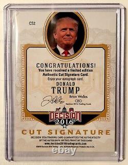 2016 Decision Donald J. Trump Cut Signature Blue Foil Sharp Pristine Auto 10