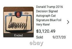 2016 Decision Donald J. Trump Cut Signature Blue Foil Sharp Pristine Auto 10