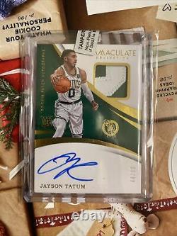 2017 Immaculate Jayson Tatum Rc Patch Auto True Rpa /99 2 Color