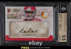 2017 Panini Certified Cuts Patrick Mahomes II ROOKIE RC PATCH AUTO /49 BGS 9.5