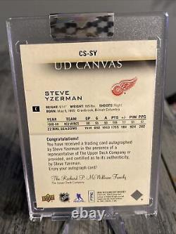 2018-19 Clear Cut UD Canvas Steve Yzerman Auto 01/25 Detroit Red Wings