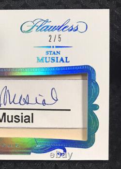 2018 Panini Flawless Cuts Signatures Stan Musial #2/5 Auto Cardinals SP
