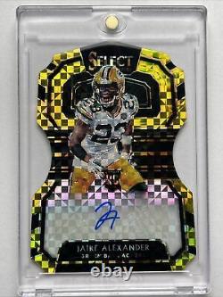 2018 Panini Select Packers Jaire Alexander Rookie Auto Die Cut Gold /10