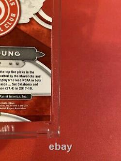 2019 -20 Trae Young Panini Crown Royale Auto Red Die-Cut # 55/99