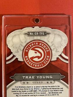 2019 -20 Trae Young Panini Crown Royale Auto Red Die-Cut # 55/99