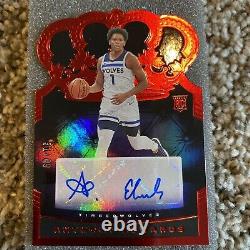 2020-21 Crown Royale Anthony Edwards 31/49 Red Auto Die Cut