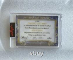 2020-21 Leaf Pearl Hockey Pearl Cuts Signatures President Andrew Johnson 1/1