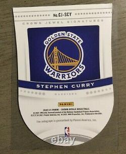 2020-21 Panini Crown Royale Jewel Die-Cut Stephen Curry AUTO 25/49 Warriors MVP