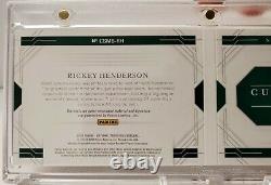 2020 National Treasures Rickey Henderson Cut Signature Auto Booklet 7/15
