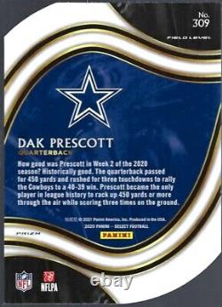 2020 Select Zebra Die Cut #309 Dak Prescott Dallas Cowboys