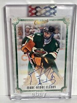 2021-22 UD Clear Cut Champ's Green Autograph Marc-Andre Fleury 2/25 WILD SP Rare