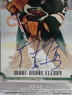 2021-22 UD Clear Cut Champ's Green Autograph Marc-Andre Fleury 2/25 WILD SP Rare