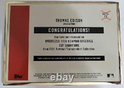 2021 Bowan Transcendent Collection Oversized Cut Thomas Edison 1/1 Autograph
