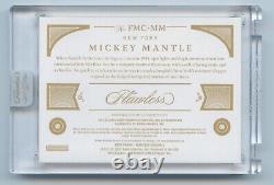 2021 Panini Flawless Mickey Mantle Game Used Bat Cut Auto 1/1 Autograph Yankees