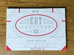 2021 Panini National Treasures Stan Musial Cut Signatures Booklet Auto #/25