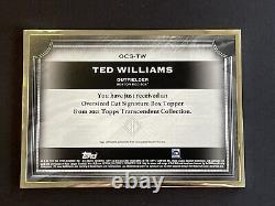 2021 Topps Transcendent Ted Williams Cut Autograph Auto 1/1 Red Sox HOF Oversize