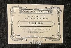 2022 Topps Allen & Ginter CHRIS FARLEY AUTO 1/1 Cut Signature Autograph SNL SP